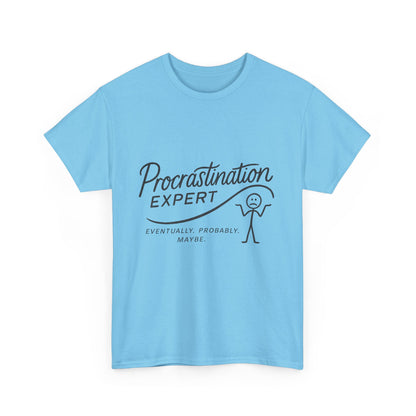 Procrastination Expert Men's Tee, Funny Shirt for Slackers, Gift for Students, Men's Comfortable Casual Wear, Laughs for Every Occasion