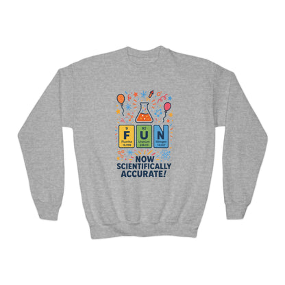 Youth Science Fun Sweatshirt, Perfect for STEM Lovers, Birthday Gift, Cozy Classroom Wear, Youth Crewneck