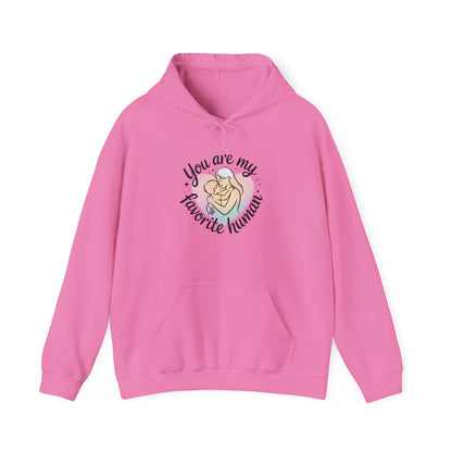 You Are My Favorite Human Hoodie, Cute Mom and Baby Pastel Design, Mothers Day Hooded Sweatshirt Gift
