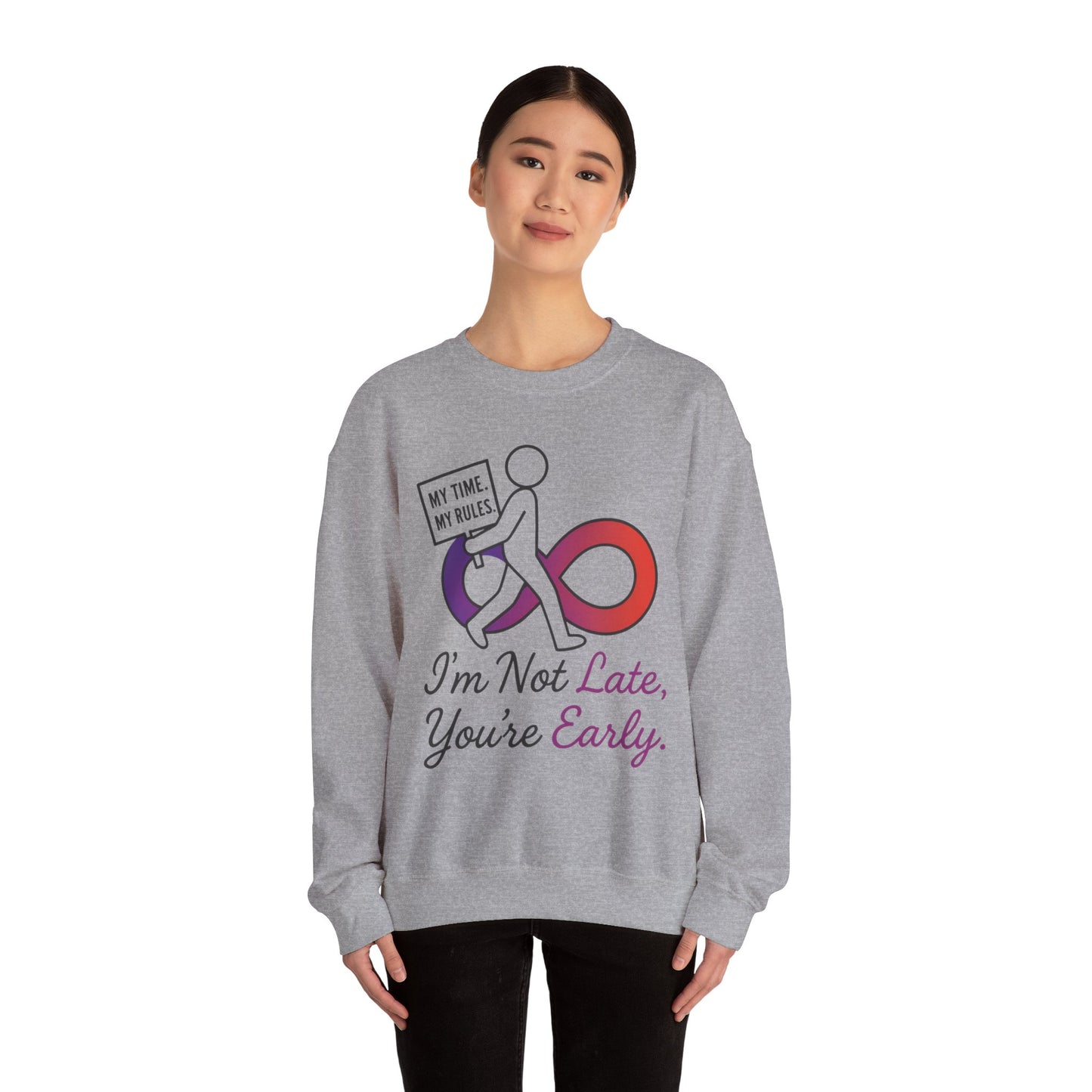 My Time, My Rules Funny Crewneck Sweatshirt, Womens Pullover, Gift for Her, Birthdays, Humor Clothing, Casual Style