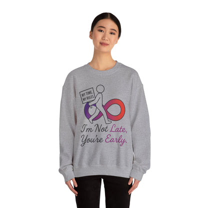 My Time, My Rules Funny Crewneck Sweatshirt, Womens Pullover, Gift for Her, Birthdays, Humor Clothing, Casual Style