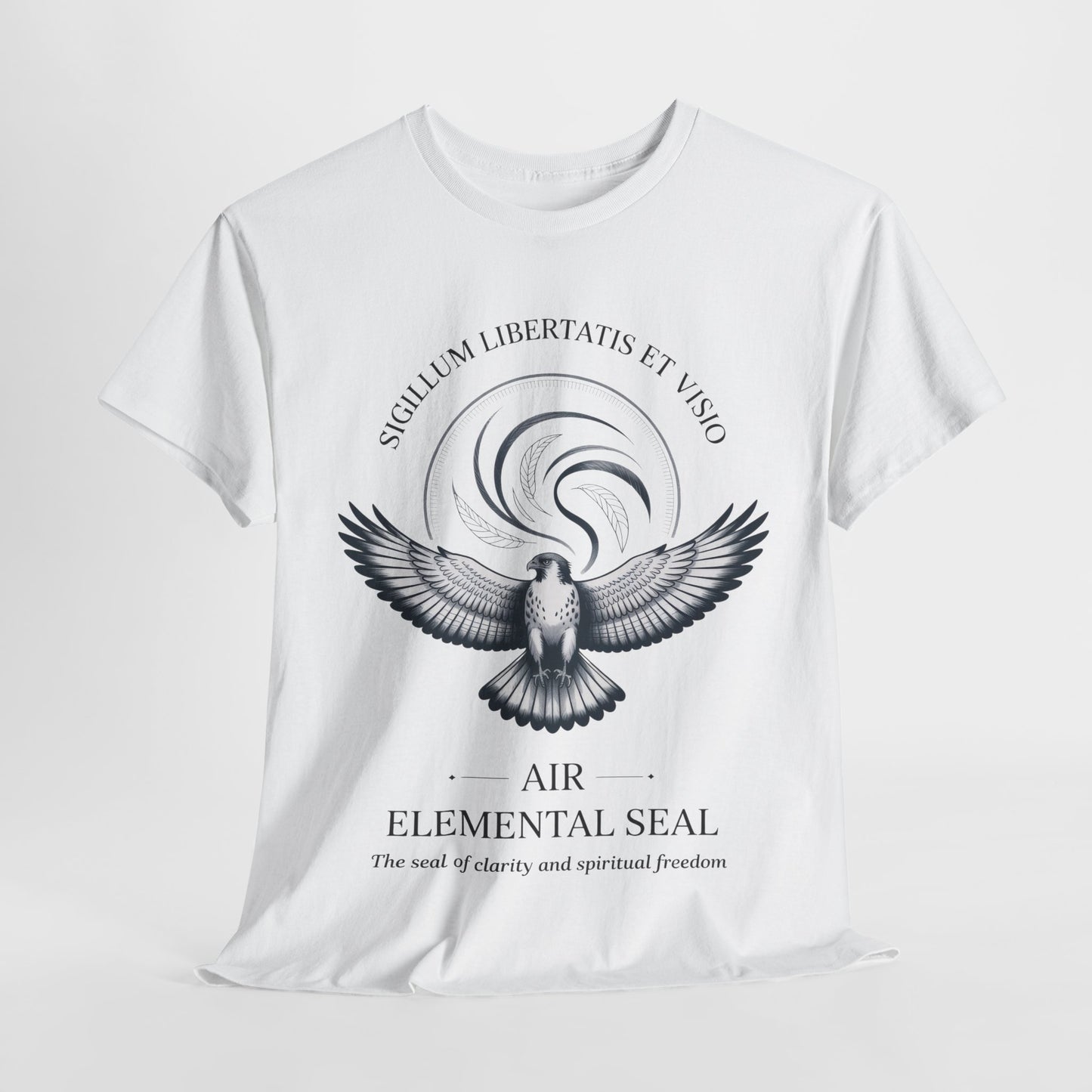 Air Elemental Seal Unisex Cotton Tee, Clarity & Spiritual Freedom Symbol Tee, Unisex Elemental Shirt, Vision Totem Gift, Spiritual Gift