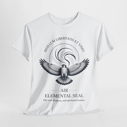 Air Elemental Seal Unisex Cotton Tee, Clarity & Spiritual Freedom Symbol Tee, Unisex Elemental Shirt, Vision Totem Gift, Spiritual Gift