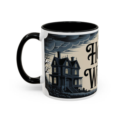 The House of Whispers Mug, Haunted Mansion Gothic Coffee Cup, Spooky Halloween Gift for Horror Lovers, Accent Coffee Mug (11, 15oz)