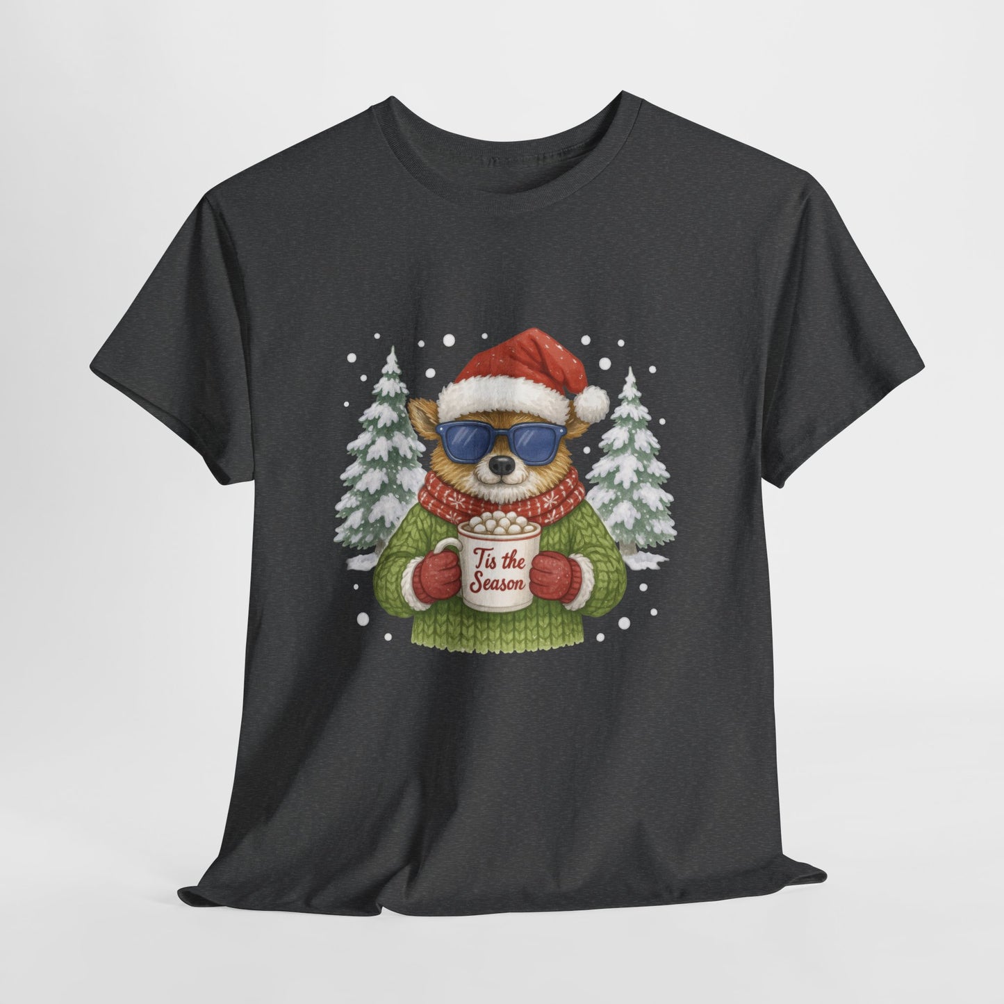 Women's Tis the Season Christmas T-Shirt, Cool Reindeer Holiday Tee