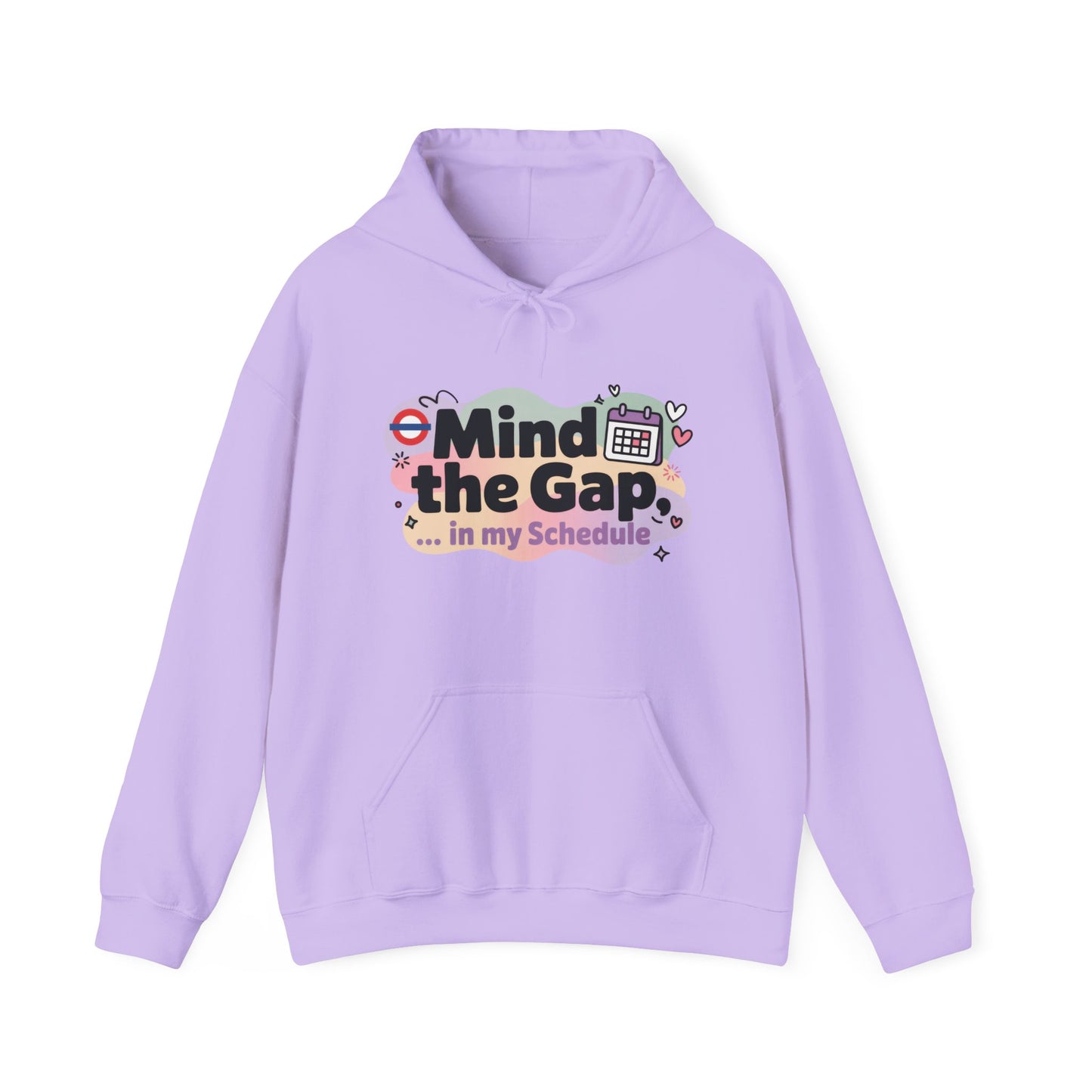 Women's Funny Hoodie, Mind The Gap in My Schedule, London Underground Inspired Office Humor