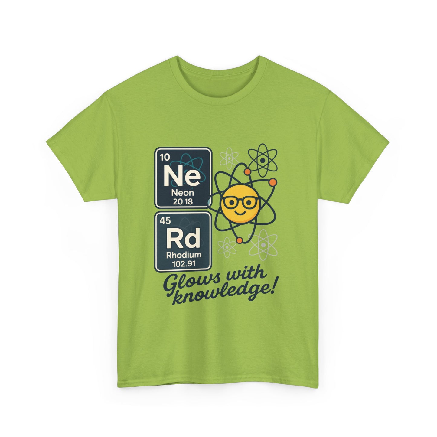 Funny Mens Nerd T-Shirt, NeRd Periodic Table Shirt, Glowing Knowledge Tee, Science Lover Gift, Chemistry Shirt, STEM Apparel, Science Tee