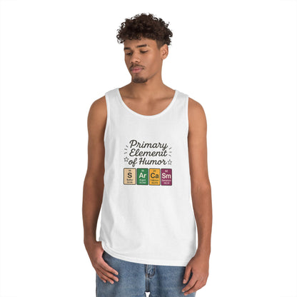 Sarcasm Tank Top for Men, Funny Chemistry Shirt, Science Humor Sleeveless Tee, Nerdy Summer Gym Shirt for Him, Chemistry Elements