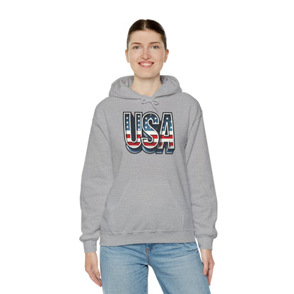 USA Flag Unisex Hoodie, Patriotic Sweatshirt, Independence Day Gift, American Pride Apparel, Casual Layering