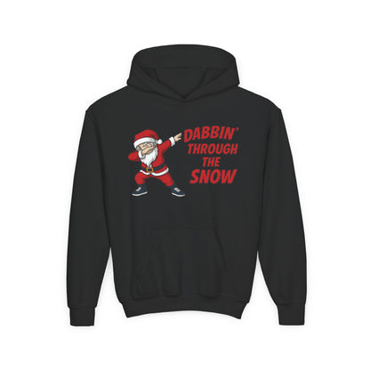 Dabbin Santa Youth Christmas Hoodie, Funny Holiday Sweatshirt for Boys