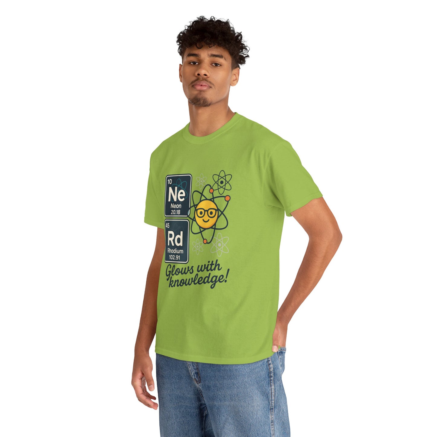Funny Mens Nerd T-Shirt, NeRd Periodic Table Shirt, Glowing Knowledge Tee, Science Lover Gift, Chemistry Shirt, STEM Apparel, Science Tee