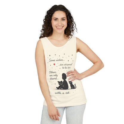 Whimsical Cat Lover's Tank Top, Inspirational Quote Top, Womens Garment-Dyed Summer Shirt, Gifts for Cat Moms, Casual Wear, Pet [...]