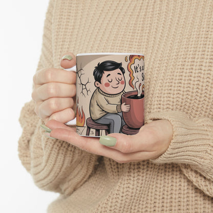 Funny Sarcastic Coffee Mug, Its a Beautiful Day Somewhere, Dark Humor Cup, Chaos Comfort Mug, Ironic Gift for Overthinkers, Optimism Cup