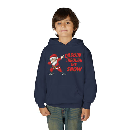 Dabbin Santa Youth Christmas Hoodie, Funny Holiday Sweatshirt for Boys