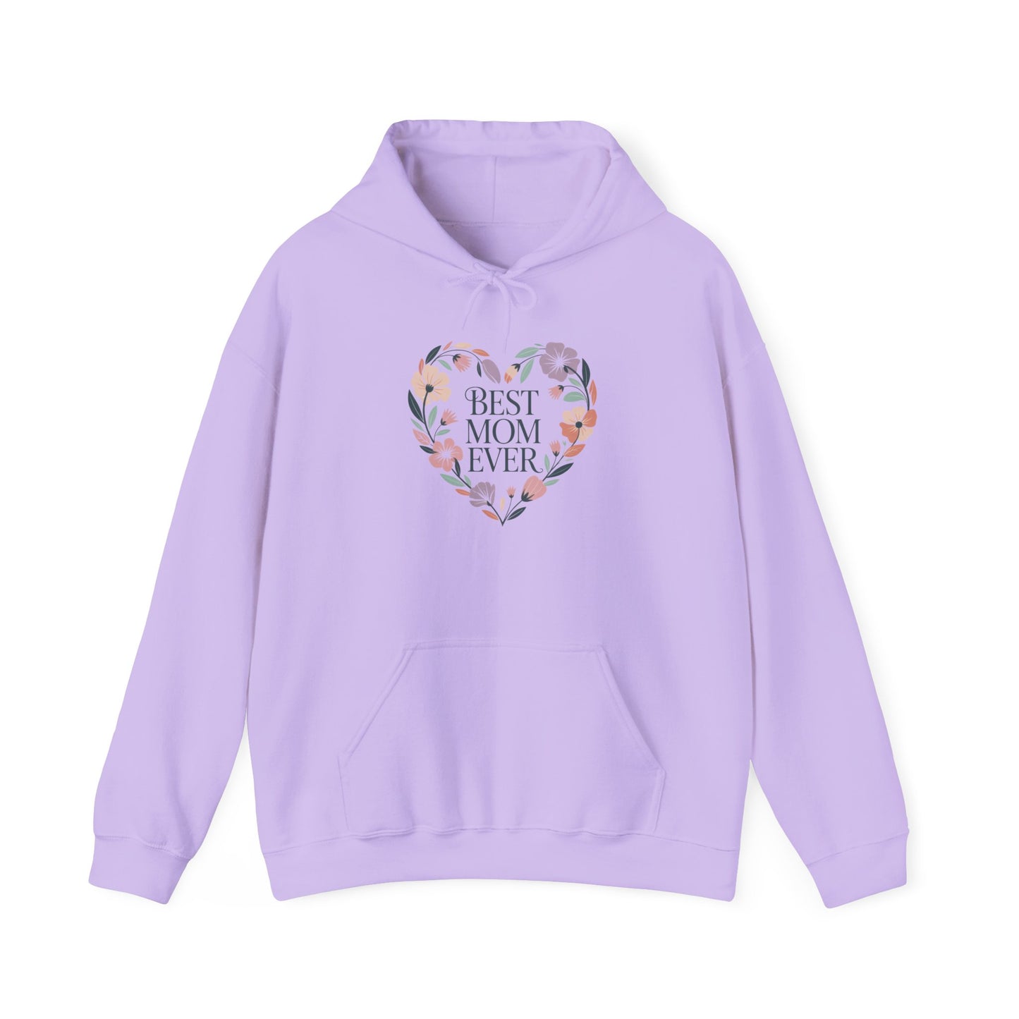 Floral Heart Mom Hoodie - Best Mom Ever Sweatshirt for Mother's Day, Gift for Mom, Cozy Sweatshirt for Women, Everyday Wear, New Mom Gift