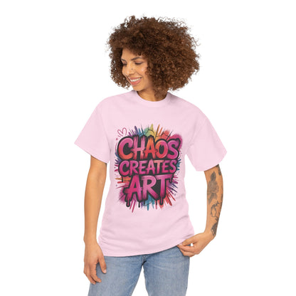Chaos Creates Art Colorful Graffiti Womens Graphic Tee, Graffiti Shirt, Streetwear Tee