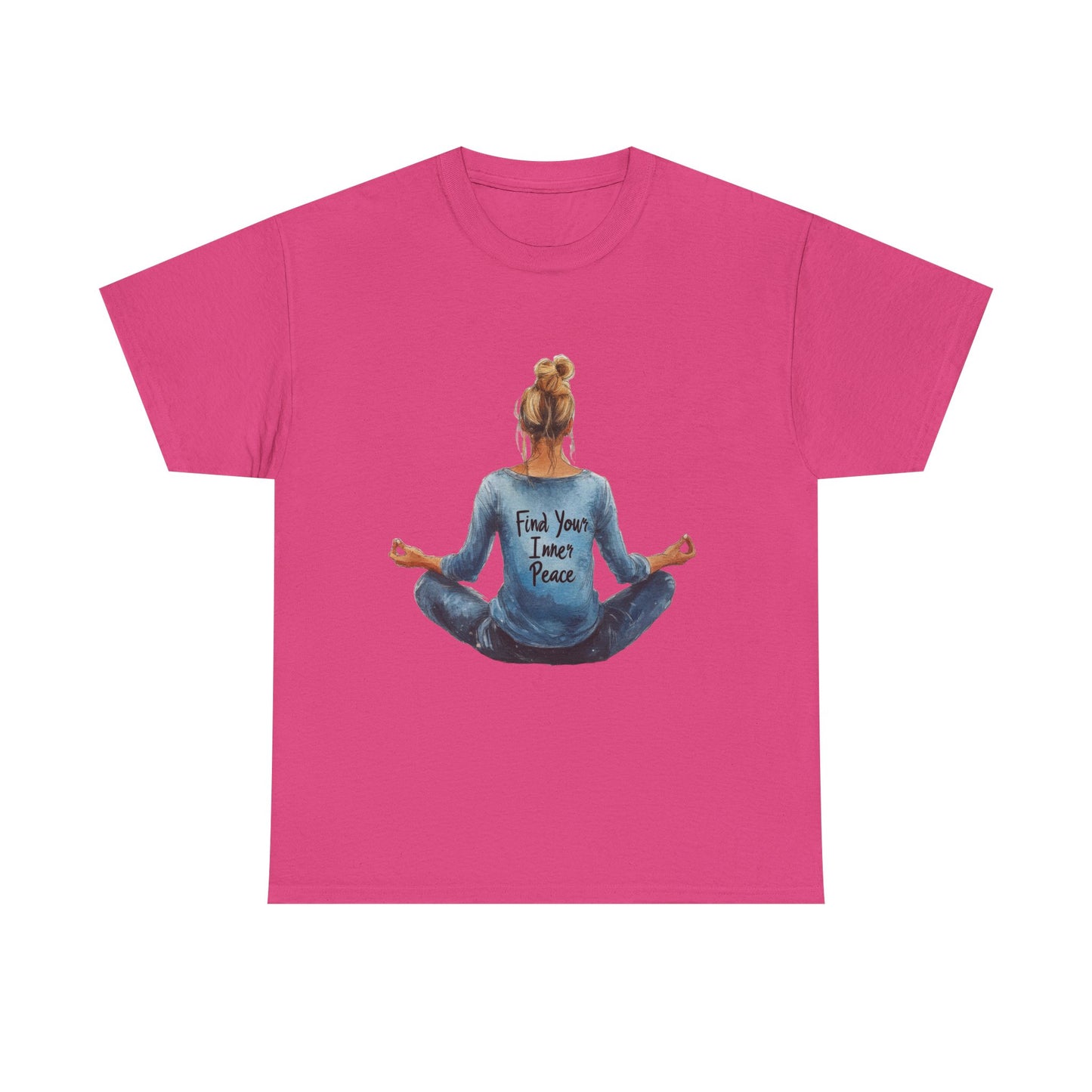 Find Your Inner Peace Unisex Heavy Cotton Tee, Motivational Shirt, Meditation Apparel, Relaxation Gift, Casual Wear, Mindfulness Tee