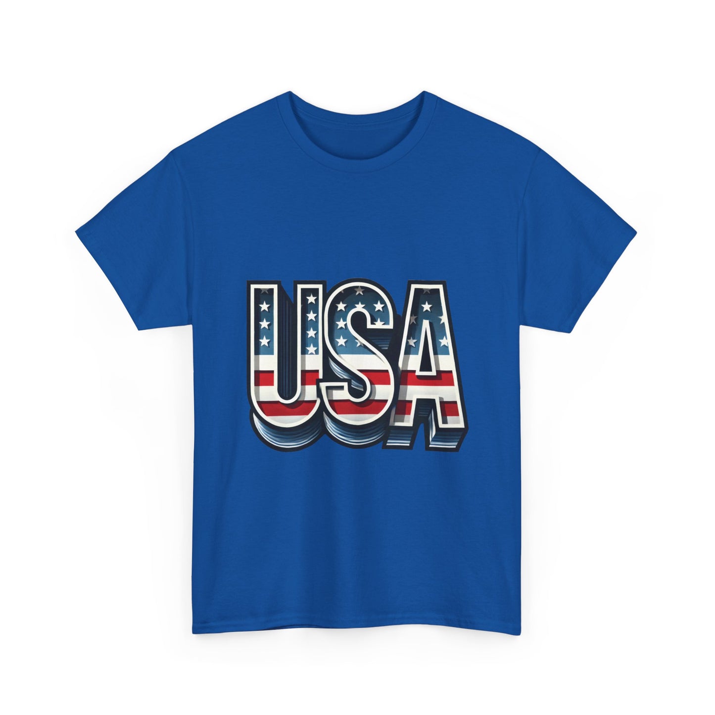 USA Patriotic Unisex Heavy Cotton Tee, American Pride Shirt, July 4th T-Shirt, Independence Day Apparel, Casual Summer Top
