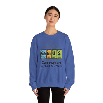 Funny Womens Science Sweatshirt, Genius Periodic Table Pullover, Nerdy Chemistry Gift for Her,  Funny Gift for Nerds, Science Geek Apparel
