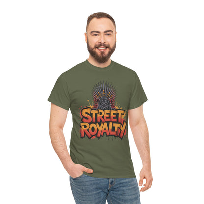 Street Royalty Men's T-Shirt, Graffiti Crown Graphic Tee, Urban Streetwear Top for Skaters and Hip Hop Style