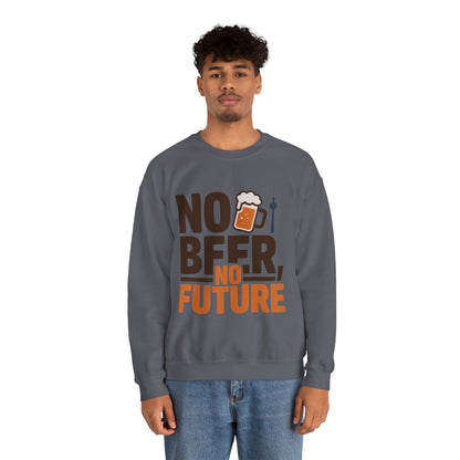 Mens Heavy Blend™ Crewneck Sweatshirt, No Beer No Future Funny Beer Mens Sweatshirt