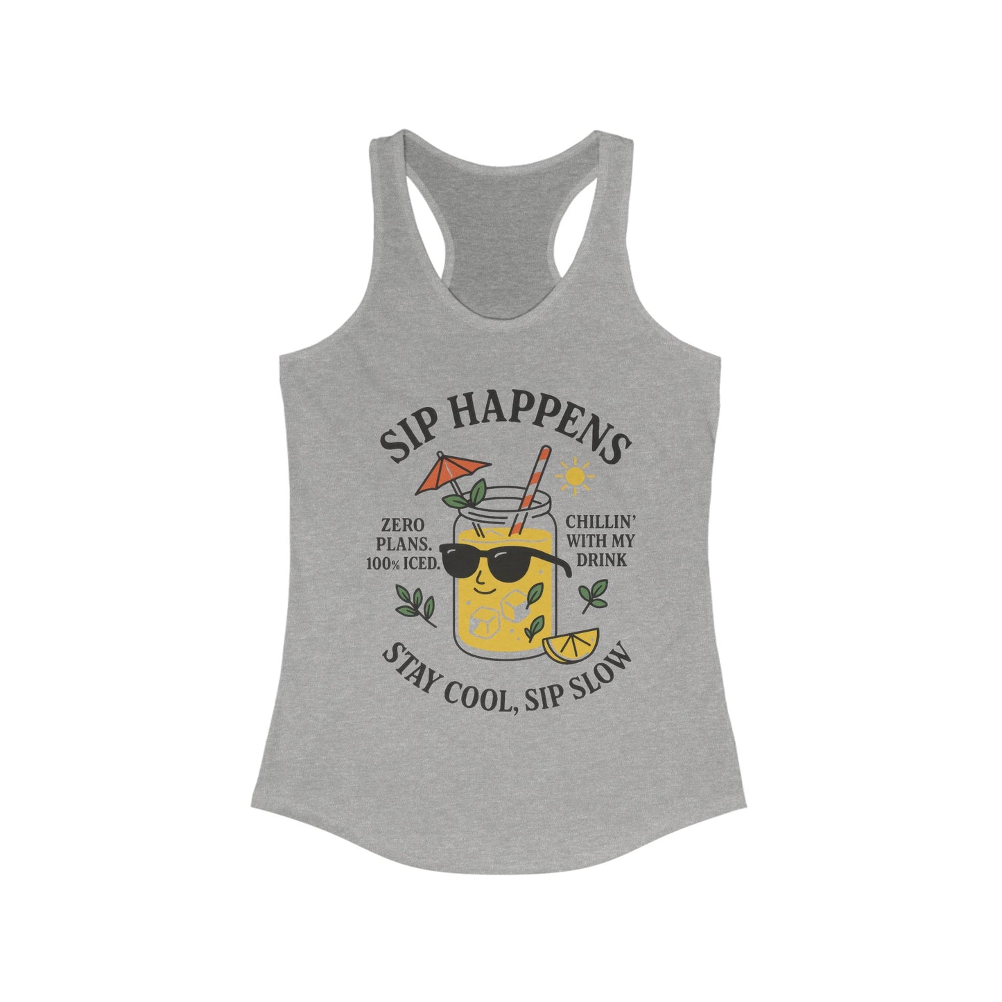 Sip Happens Womens Tank , Funny Summer Drink Graphic Tee, Stay Cool Sip Slow Lemonade Shirt, , Beach Wear, BBQ Parties, Poolside Fun