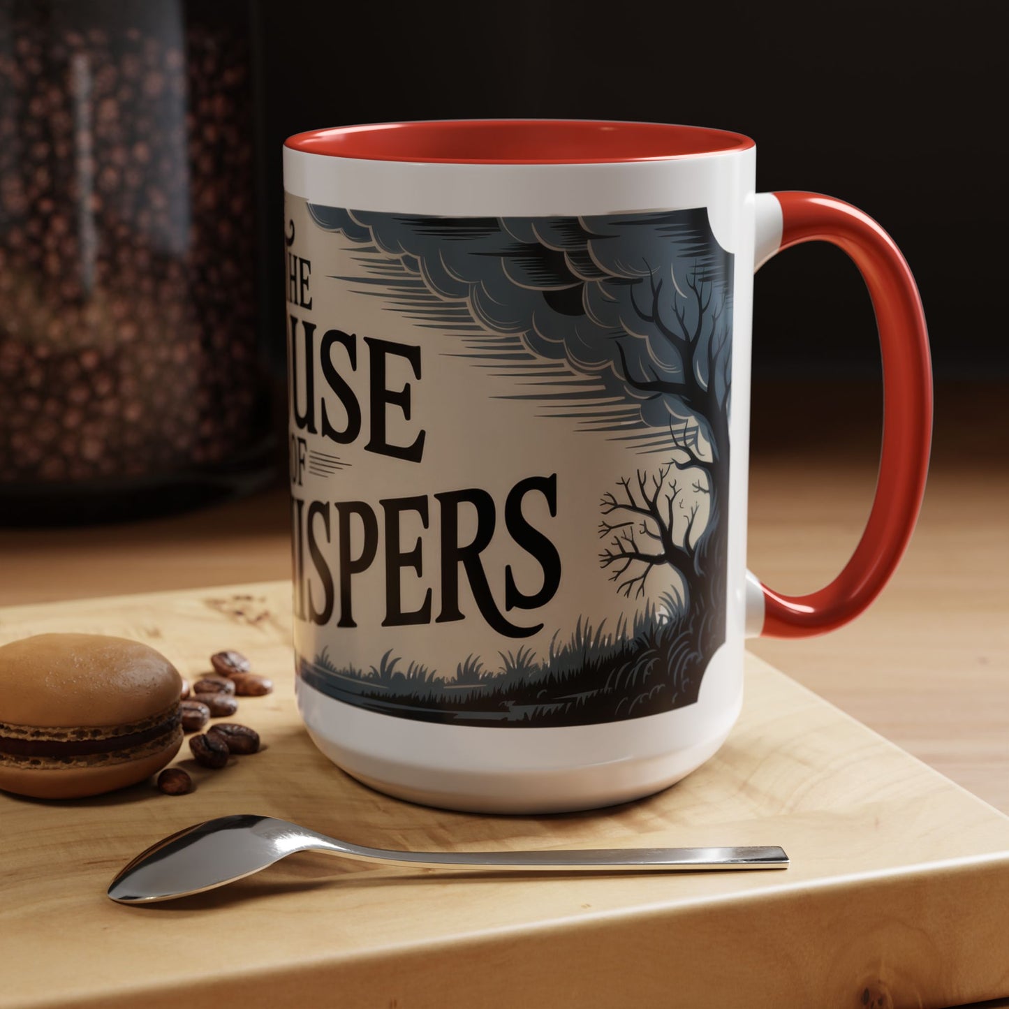 The House of Whispers Mug, Haunted Mansion Gothic Coffee Cup, Spooky Halloween Gift for Horror Lovers, Accent Coffee Mug (11, 15oz)