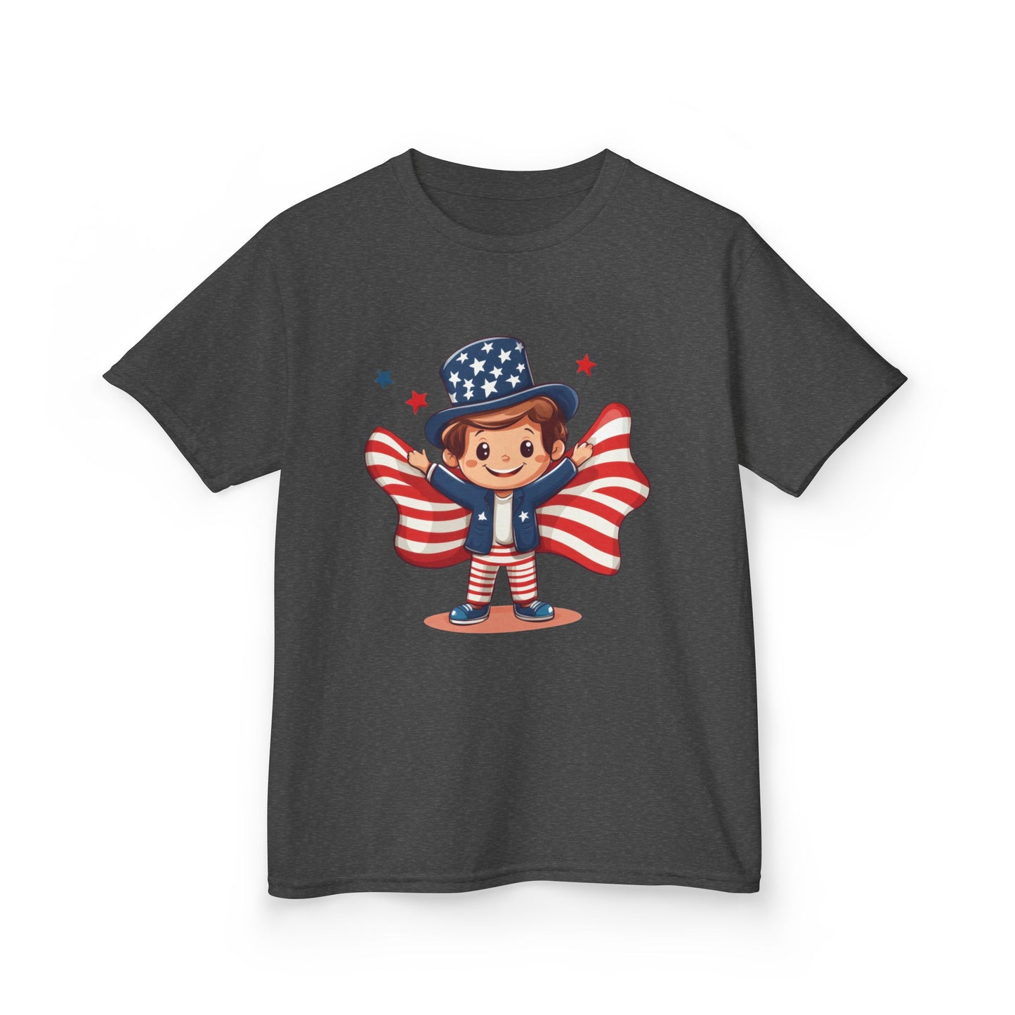 4th of July Kids T-Shirt,Kids  Unisex Patriotic Tee, American Flag Outfit for Boys and Girls, Independence Day Shirt, Cute American Shirt