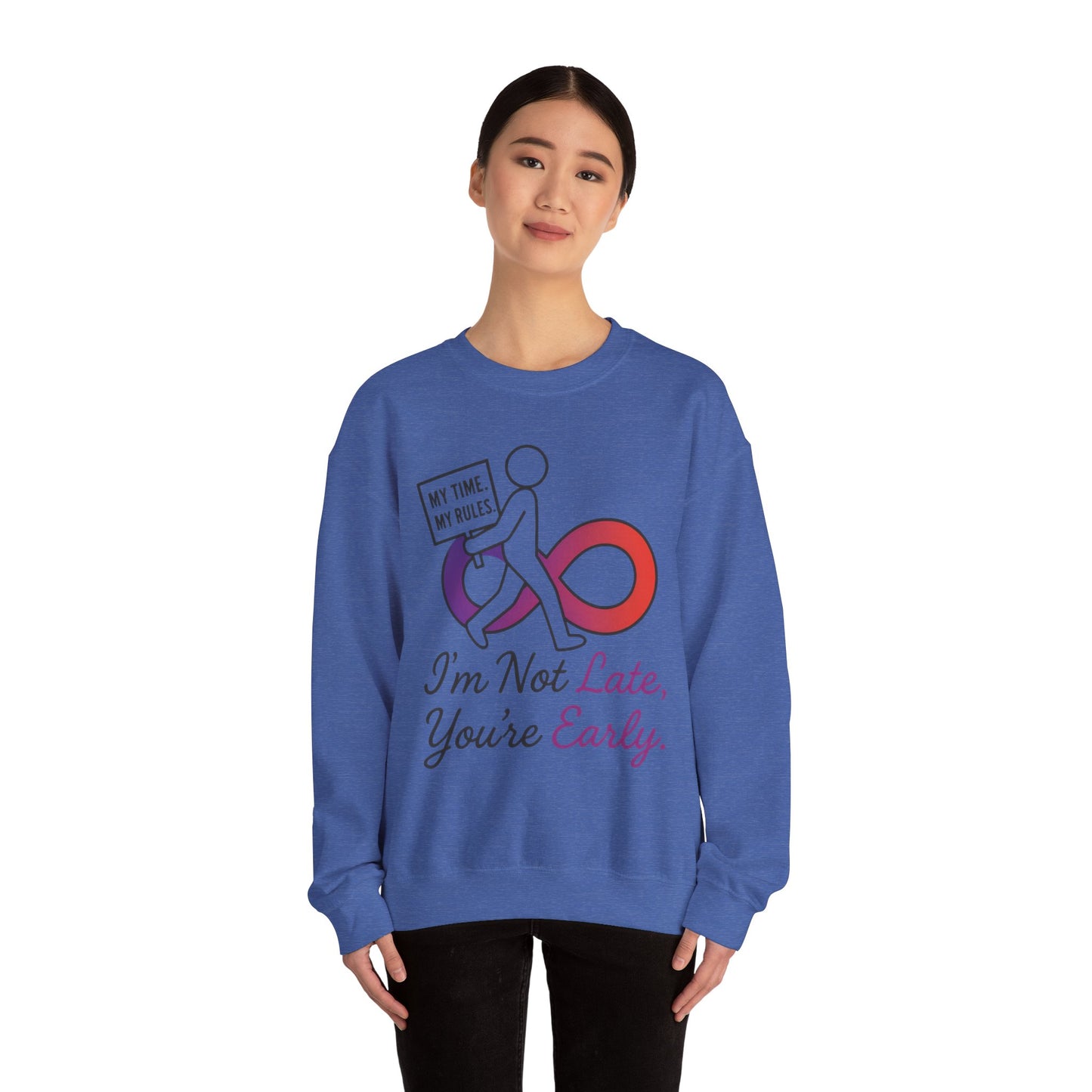 My Time, My Rules Funny Crewneck Sweatshirt, Womens Pullover, Gift for Her, Birthdays, Humor Clothing, Casual Style