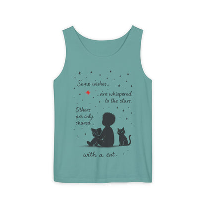 Whimsical Cat Lover's Tank Top, Inspirational Quote Top, Womens Garment-Dyed Summer Shirt, Gifts for Cat Moms, Casual Wear, Pet [...]