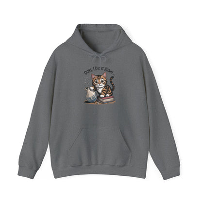 Cat Lover's Hoodie: Oops, I Did It Again, Funny Sweatshirt, Gifts for Animal Lovers, Cozy Hooded Sweatshirt, Pet Owner Apparel, Cute [...]