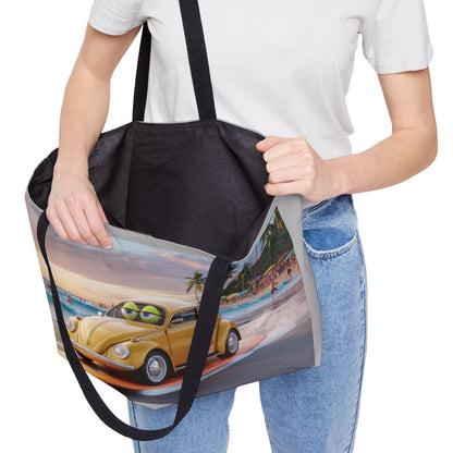 Beach Vibes Weekender Tote Bag, Perfect for Travel, Summer Adventures, Beach Days, Lightweight, Durable, Vacation Essentials