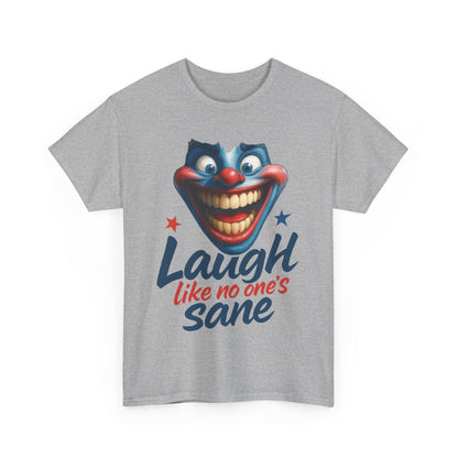Funny Clown Face Unisex Heavy Cotton Tee, Creepy Clown Face T-Shirt, Humor T-Shirt,Clown Theme Shirt, Funny Horror Graphic Tee
