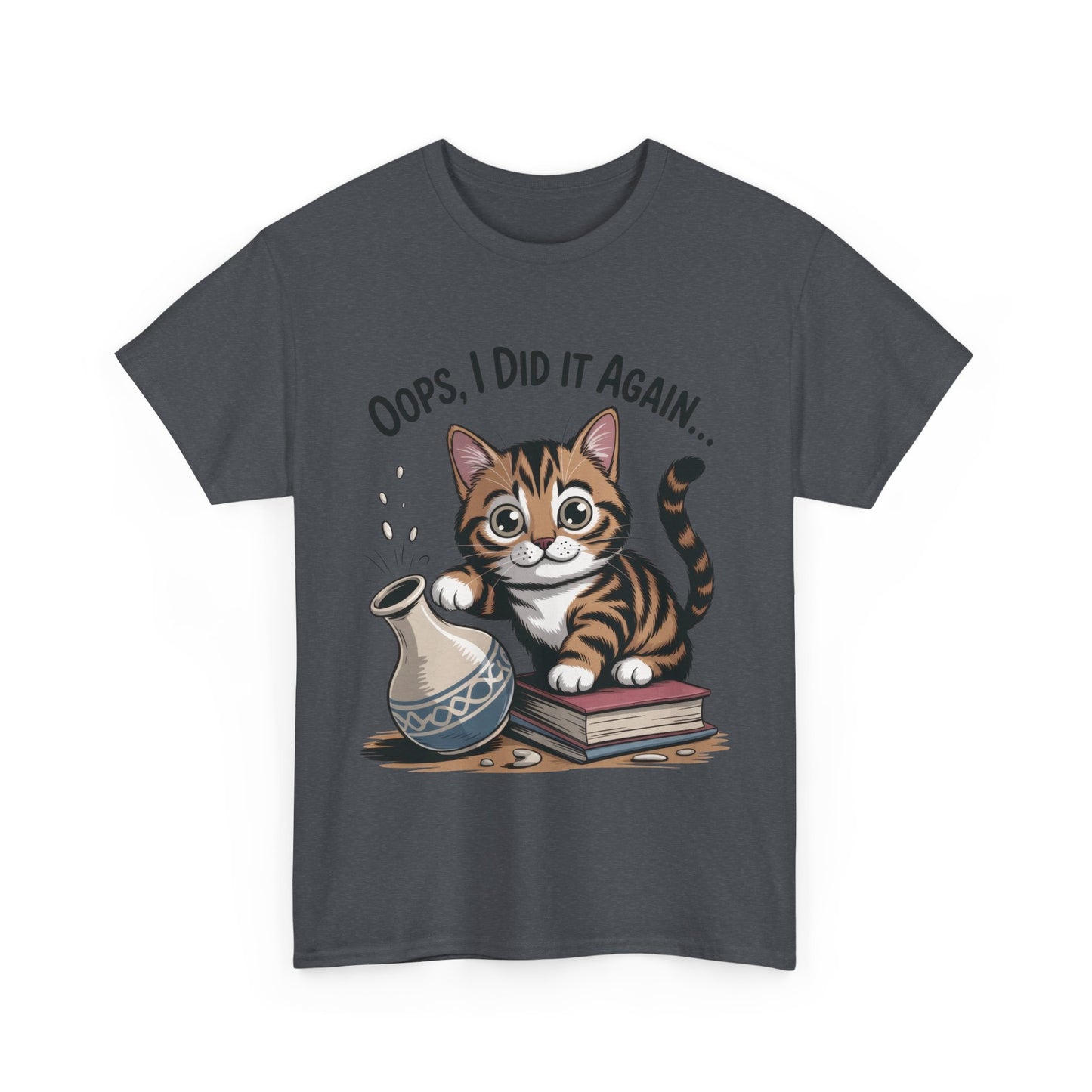 Playful Cat Women's Tee, Funny Oops I Did It Again Design, Cat Lover Gift, Casual Wear, Birthday Gift, Pet Lover Tee, Women's Gift
