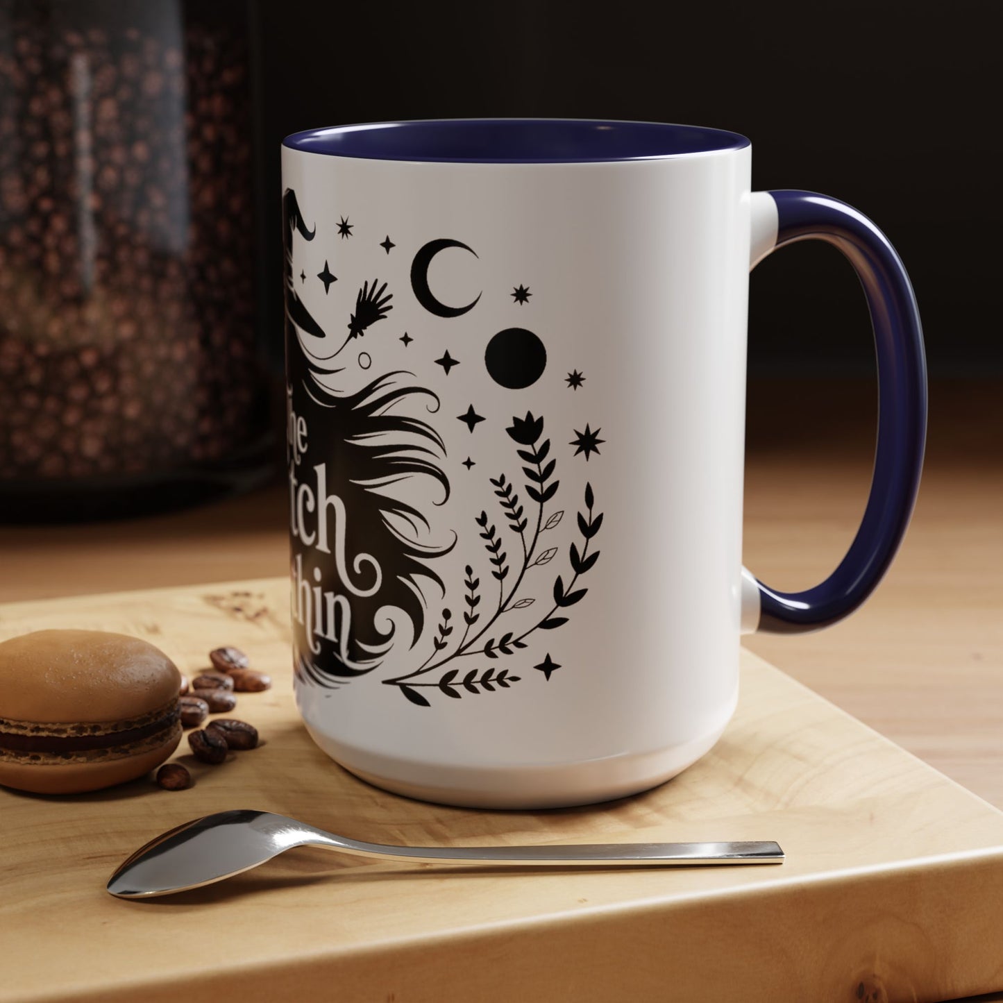 The Witch Within Mug, Minimalist Witchy Coffee Cup, Celestial Feminine Power Gift, Spiritual Boho Halloween Drinkware, Coffee Mug (11, 15oz)