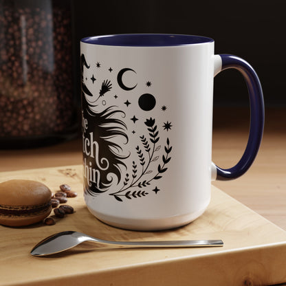 The Witch Within Mug, Minimalist Witchy Coffee Cup, Celestial Feminine Power Gift, Spiritual Boho Halloween Drinkware, Coffee Mug (11, 15oz)