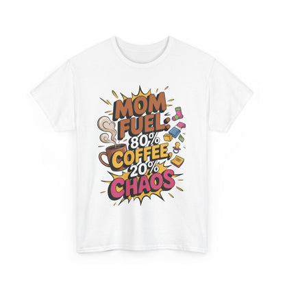Funny Mom Fuel Coffee Tee, Gifts for Moms, Mother's Day Gift, Coffee Lover Shirt, T-Shirt for Coffee Loving Moms, Tired Mom Life Tee