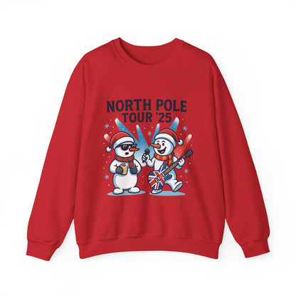 North Pole Tour 25 Women's Christmas Sweatshirt, Funny Rock Holiday Jumper