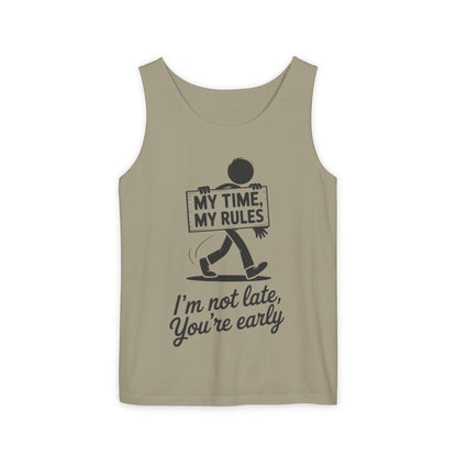 My Time, My Rules Men's Tank Top, Fun Casual Wear for Any Occasion, Relaxed Vibe, Time Management Humor, Self love t shirt