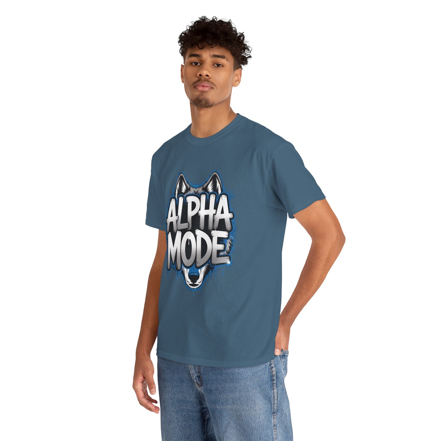 Alpha Mode Wolf Graphic Mens T-Shirt Streetwear, Alpha Tee, Wolf Tee, Street Tee, Wolf Art