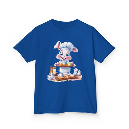 Easter Bunny Chef Kids T-Shirt, Cute Spring Baking Tee with Eggs, Toddler Easter Outfit, Bunny Holding Egg Tray Tee, Cute Animal Design