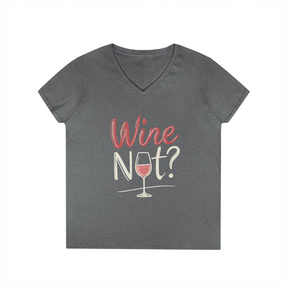 Wine Themed Ladies' V-Neck T-Shirt, Wine Lover Gift, Wine Humor Shirt, Girls Night Party Tee, Wine Pun Graphic Top, Fun Drink Shirt