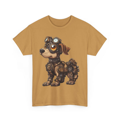Cyberpunk Pup Design Mens Tee, Steampunk Dog Tee, Dog Lover Gift, Vintage Style, Fun Graphic Tee, Quirky Pet Apparel