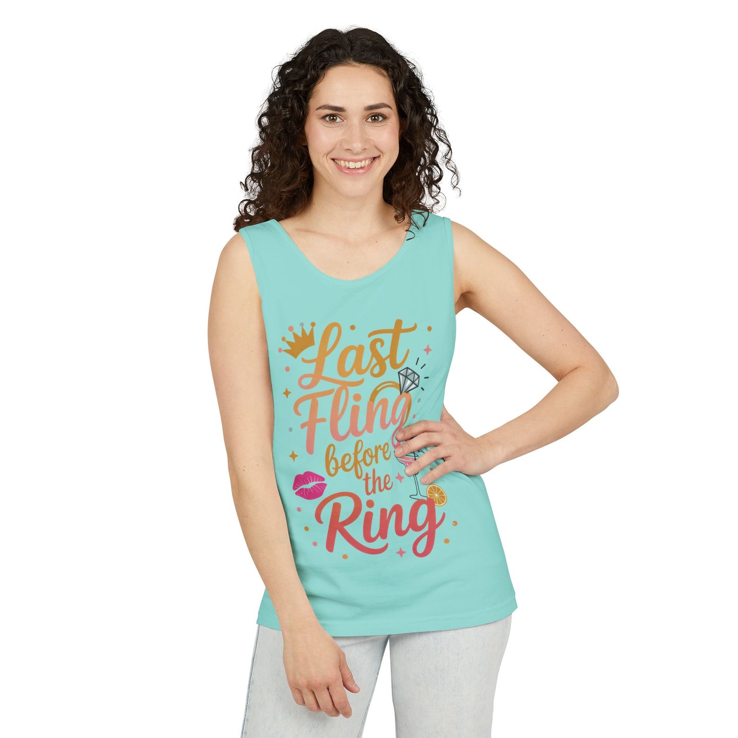 Last Fling Before the Ring T-Shirt, Bachelorette Party Tee, Bridesmaid Wedding Tee, Hen Party Shirts, Bridal Shower,  Bridesmaids Gift