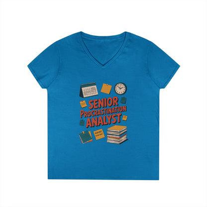 Senior Procrastination Analyst T-Shirt, Fun Gift for Students, Teachers, Graduates, Back to School, Relaxed Vibes, Office Humor Apparel