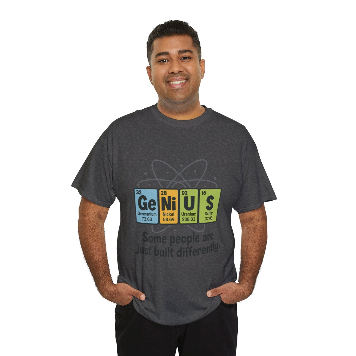 Funny Mens Genius T-Shirt, Periodic Table Nerd Shirt, Science Humor Tee for Smart Guys, Perfect Gift for Science Lovers