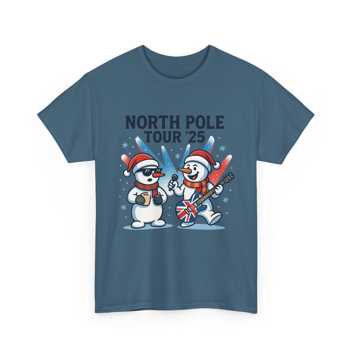 North Pole Tour 25 Men's Christmas T-Shirt, Funny Rock Music Holiday Tee