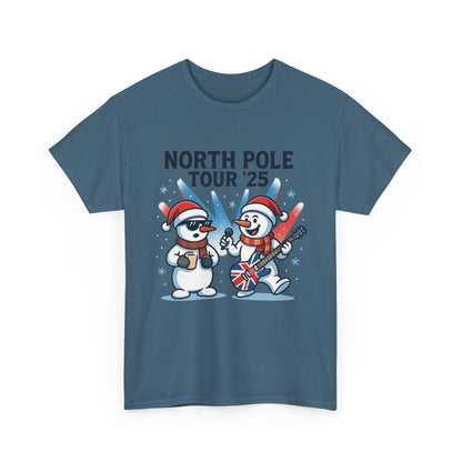 North Pole Tour 25 Men's Christmas T-Shirt, Funny Rock Music Holiday Tee