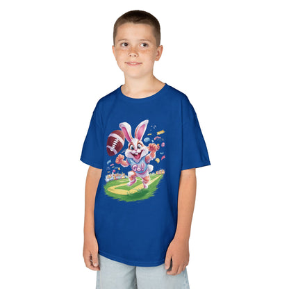 Touchdown Bunny Kids T-Shirt - Cute Easter Football Shirt for Kids, Fun Spring Outfit, Sports Bunny Tee Gift for Little Athletes Easter Gift