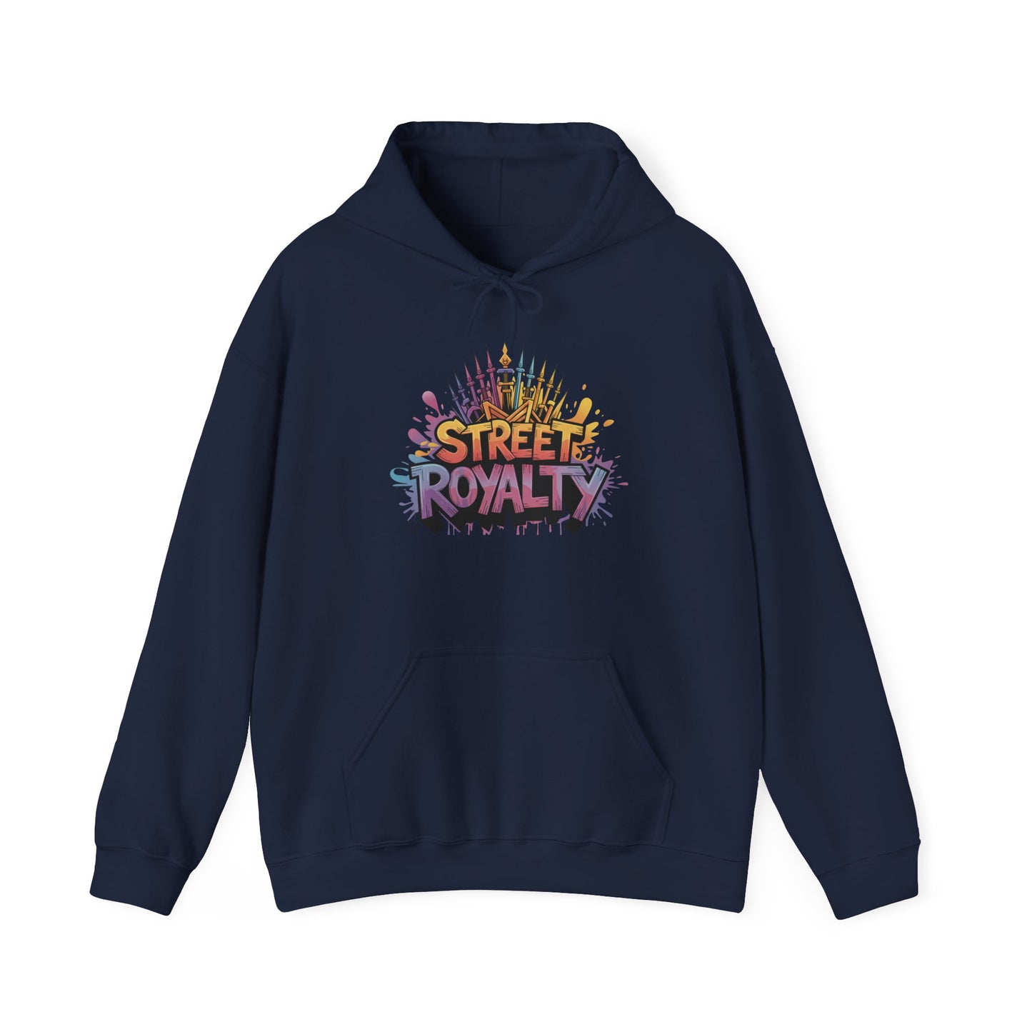 Street Royalty Women's Hoodie, Graffiti Crown Graphic Pullover, Urban Streetwear Sweatshirt for Girls